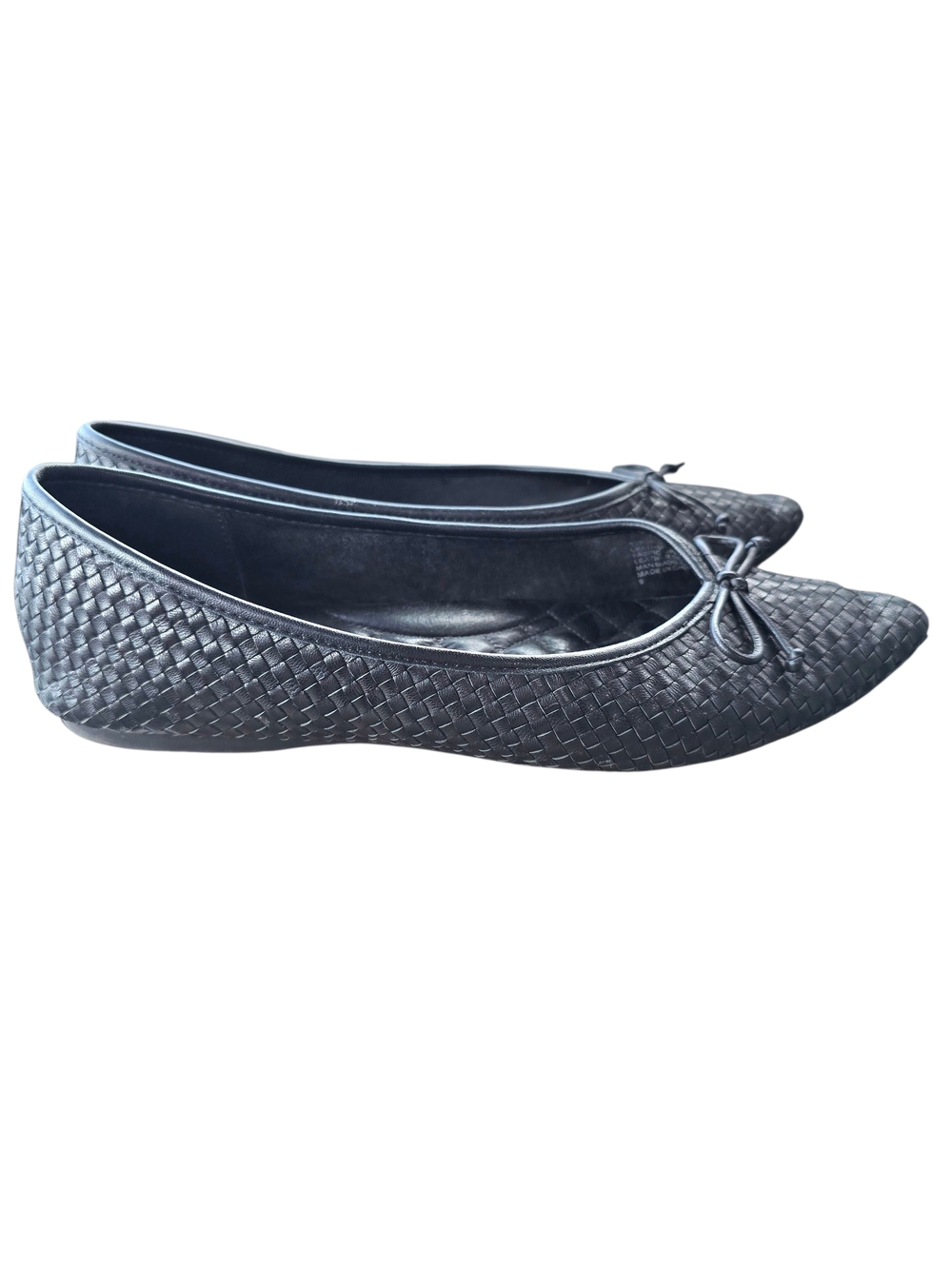 Birdies Black Goldfinch Woven Pointed-Toe Ballet Flats Size 9